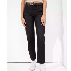 American Eagle Black 90’s Boyfriend High Waisted Jeans Size 10